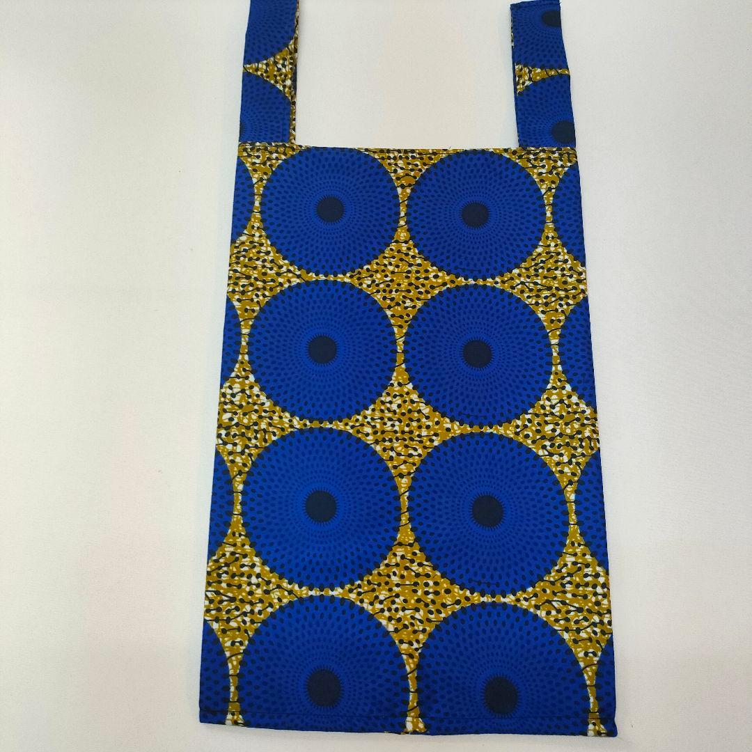 アフリカンレジ袋タイプエコバッグ　アフリカ布チビサークル
