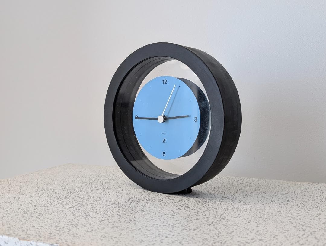 80s シンワ ビンテージ 掛け置き両用 時計 グッドデザイン ポストモダン