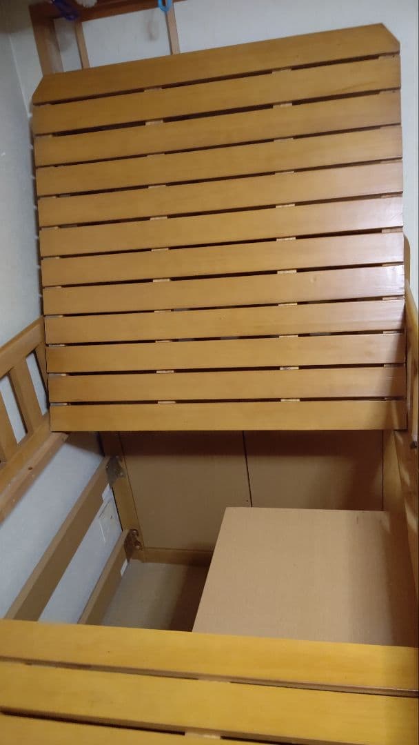 木製ロフトベッド 引き出し付き シングル