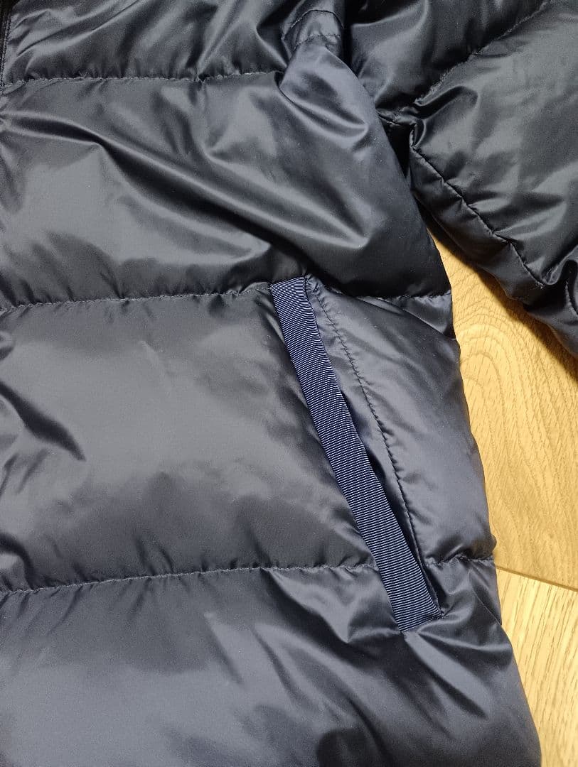 ナノユニバース　西川ダウン　ネイビー ダウンジャケット フード付き サイズ38