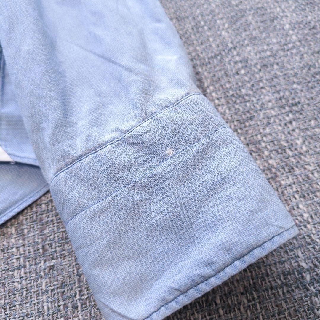 ジャンネット　ワイドカラー　シャンブレーシャツ　デニムシャツ