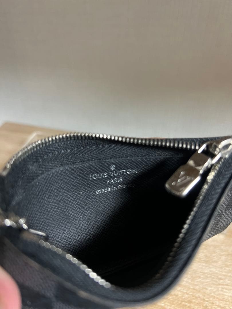 ルイヴィトン ケース ダミエグラフィット　ポシェットクレ N60155