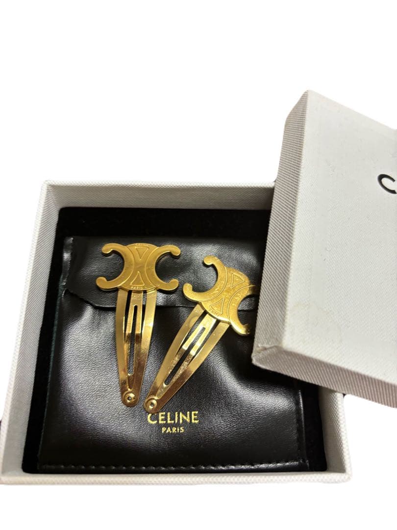 大幅値引き可能/即日発送可能！定価¥66,000 CELINE ヘアクリップ