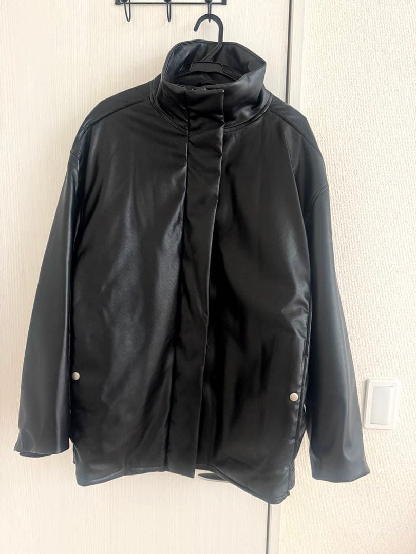 ジャケット・アウター PASTING LIKE SYNTHETIC LEATHER JACKET