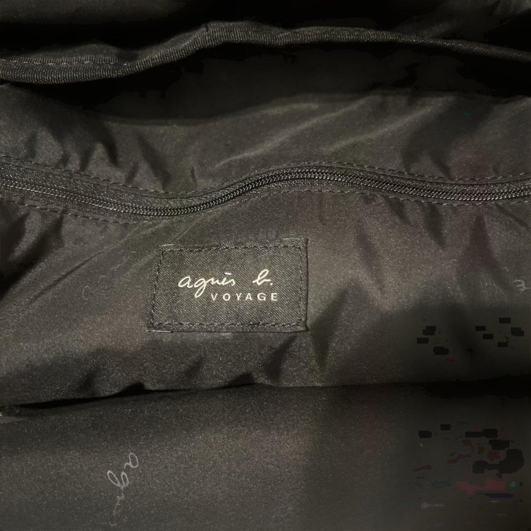 アニエスベー　黒ナイロンボストンバッグ