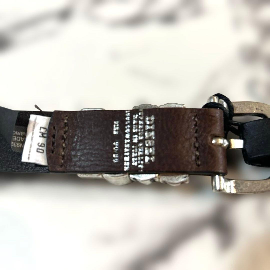 新品☆DIESEL ブラウンレザー ベルト　90センチ