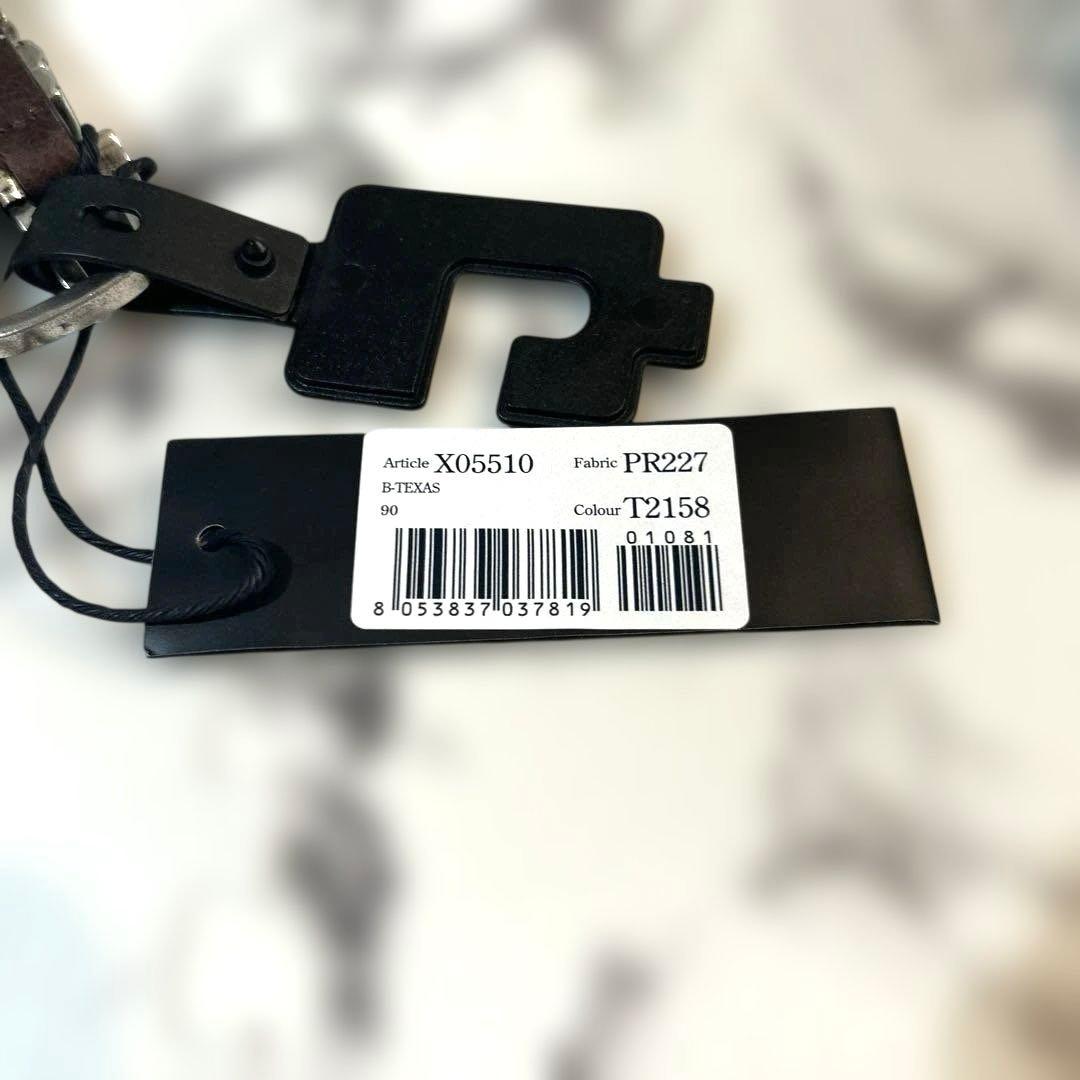 新品☆DIESEL ブラウンレザー ベルト　90センチ