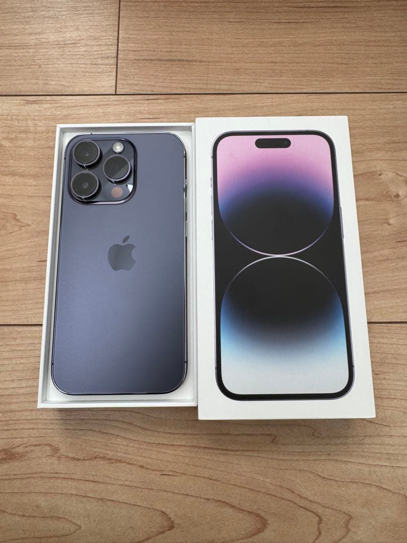 【美品】iPhone 14 Pro 256GB ディープパープル　SIMフリー