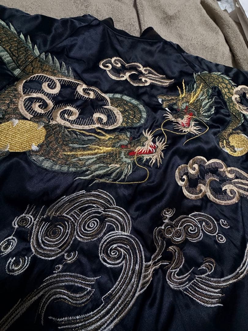 美品 日本製 HOSHIHIME 龍 限定 vintage サテン unisex