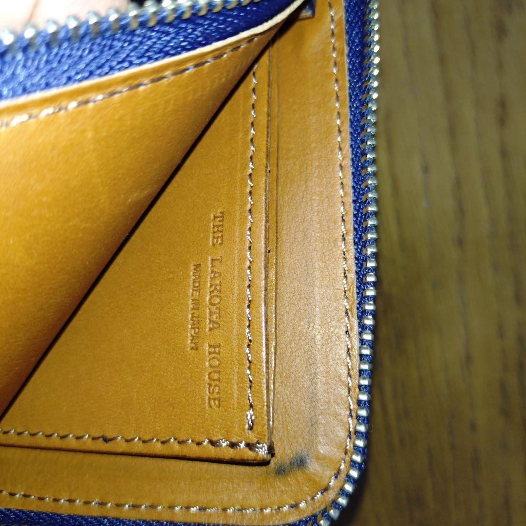 ラコタハウス　コードバン　Ｌジップウォレット　ネイビー