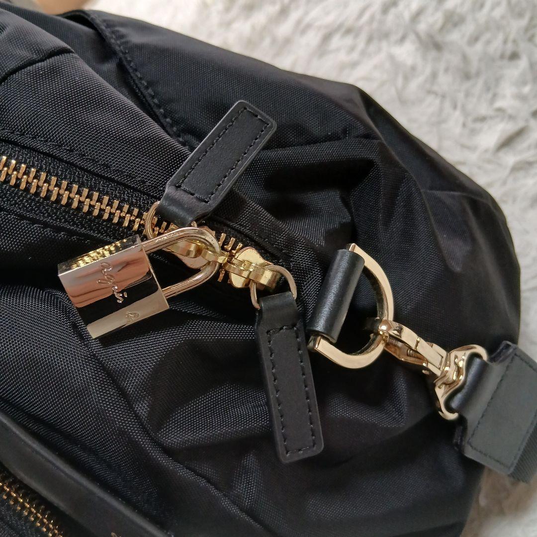 【極美品】【agnes b.】FT03 2Way ボストンバッグ　チャーム、鍵付