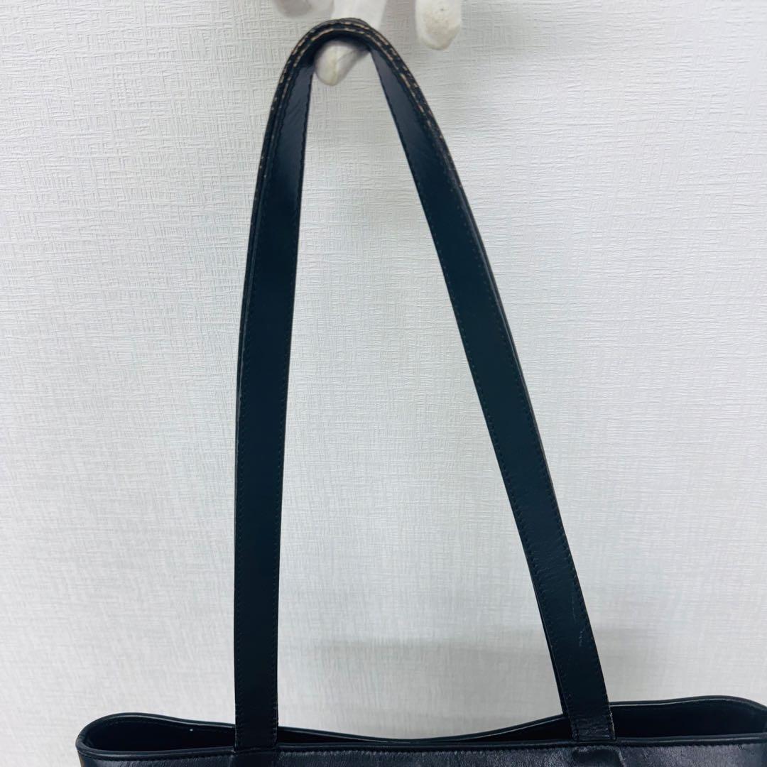 ✨CELINE✨マカダム✨レザー×PVC✨ブラック✨トートバッグ✨ハンドバッグ✨