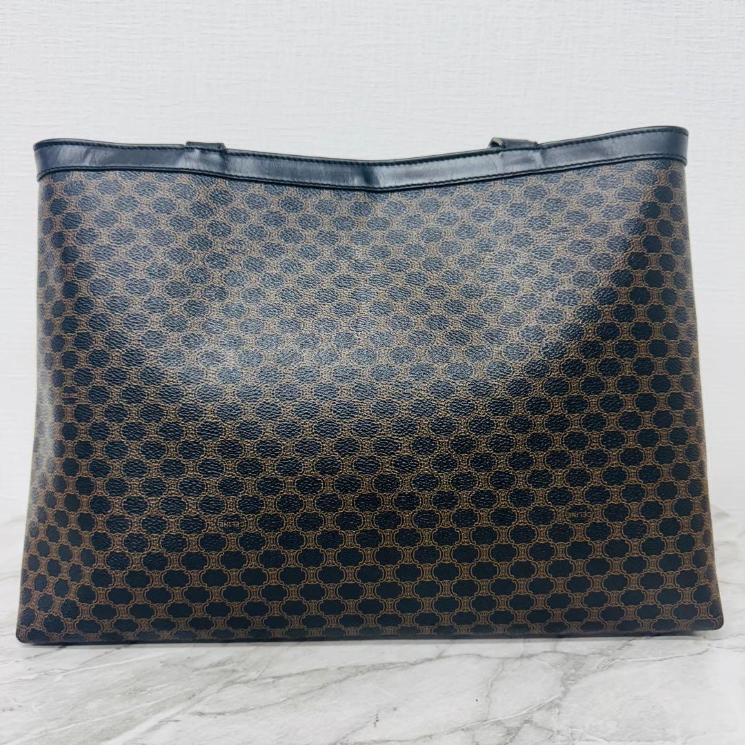 ✨CELINE✨マカダム✨レザー×PVC✨ブラック✨トートバッグ✨ハンドバッグ✨