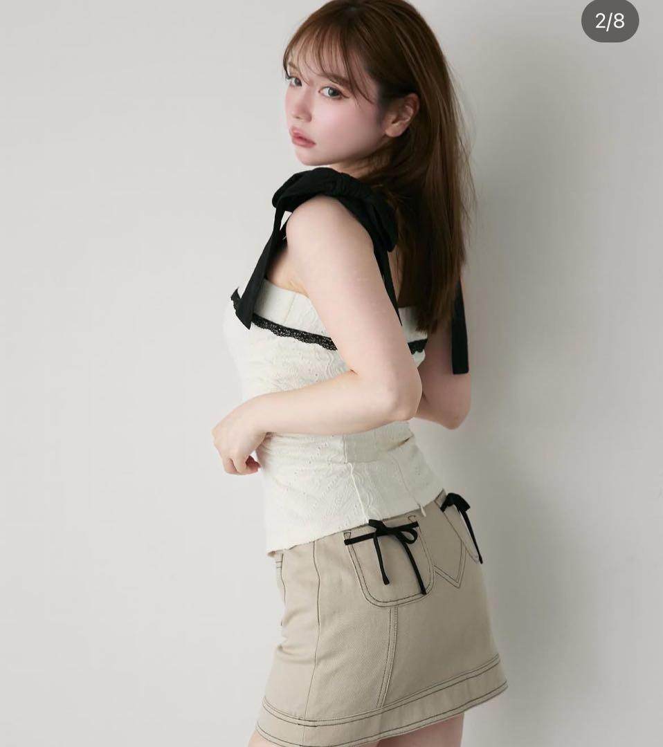 トップス Samantha ribon tops ANDMARY andmary