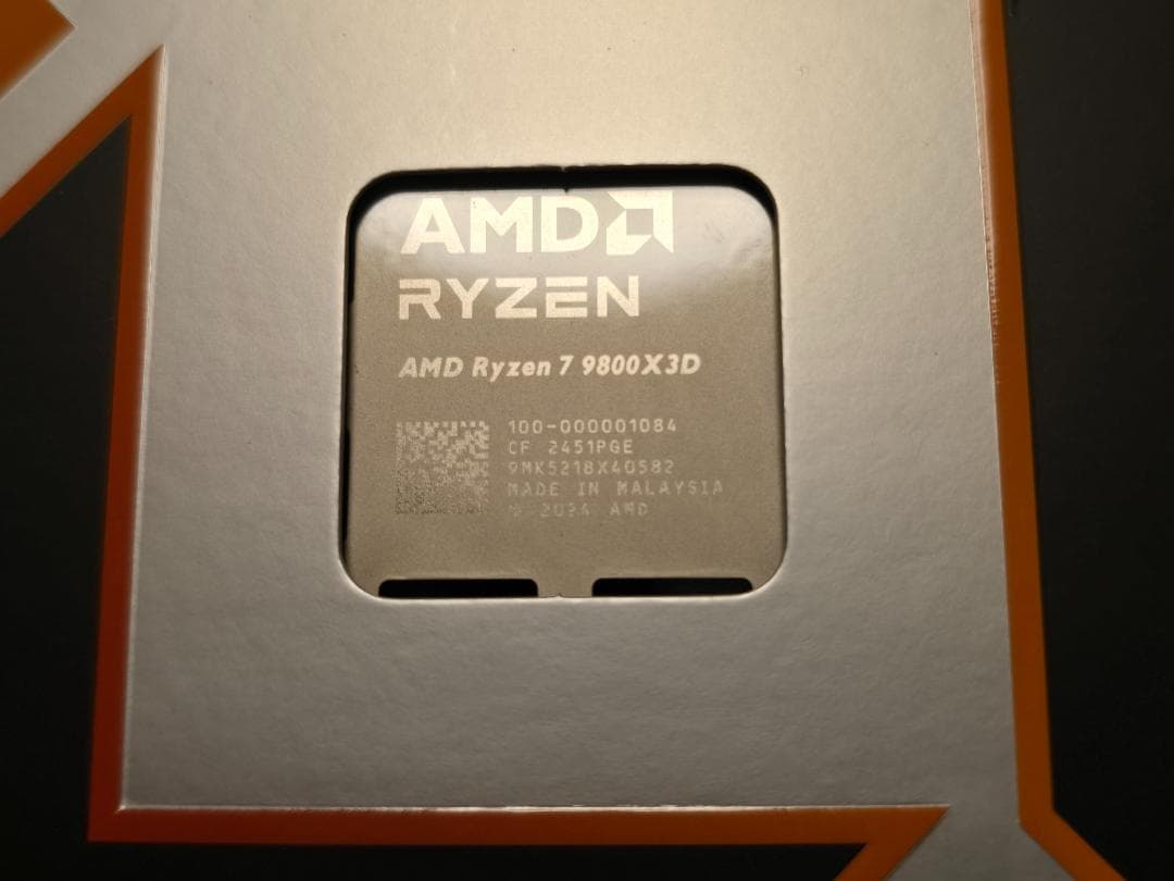 AMD Ryzen 7 9800X3D 8コア16スレッドCPU日本正規代理店品