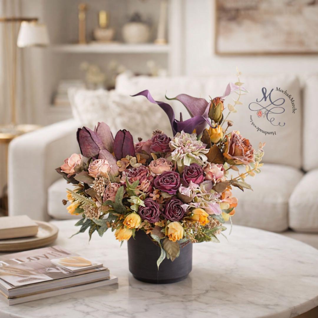 【光触媒】時の森に咲くアンティークアレンジ 〜ドライスタイルの追憶と春の息吹〜