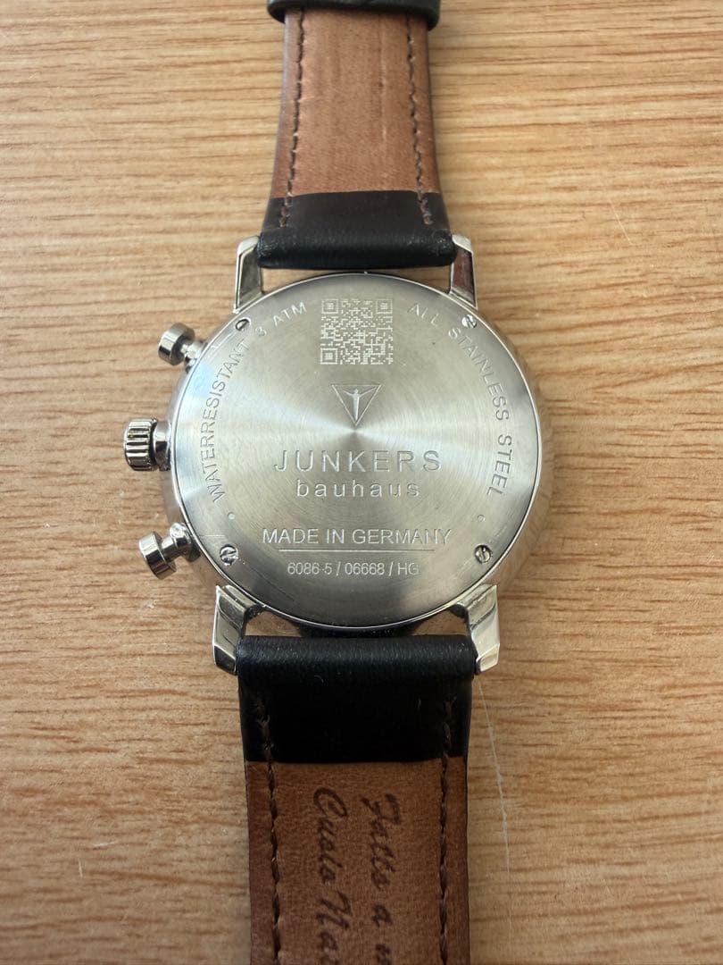 JUNKERS Bauhaus　クロノグラフ 　ドイツ製 時計　箱付