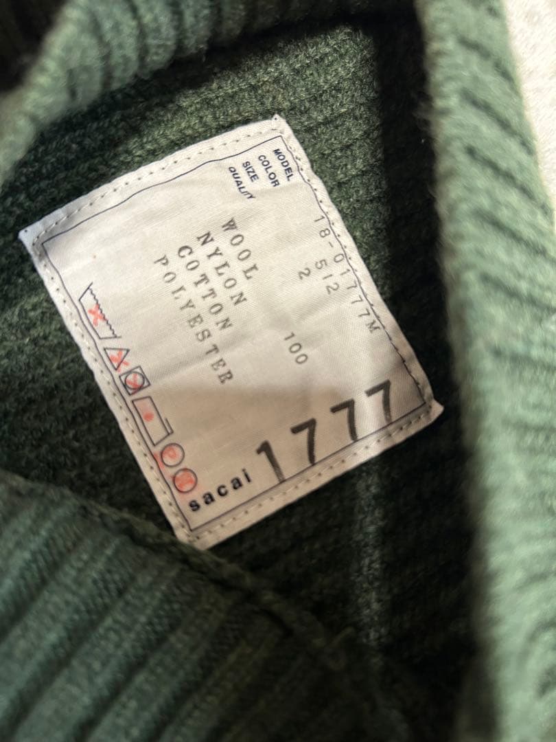 sacai ニット×MA-1 ナイロン切替 セーター