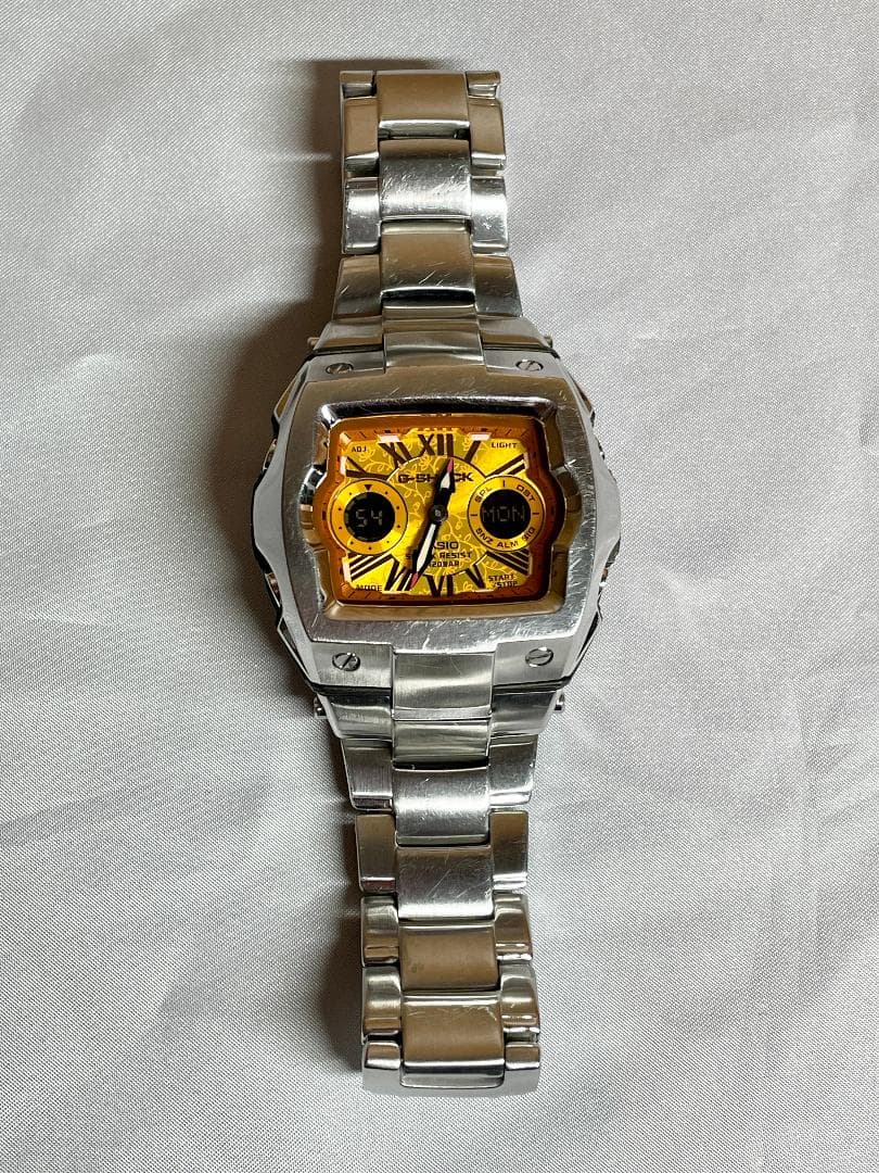 レア★G-SHOCK G-011AD-4BDR シルバー/オレンジ フルメタル