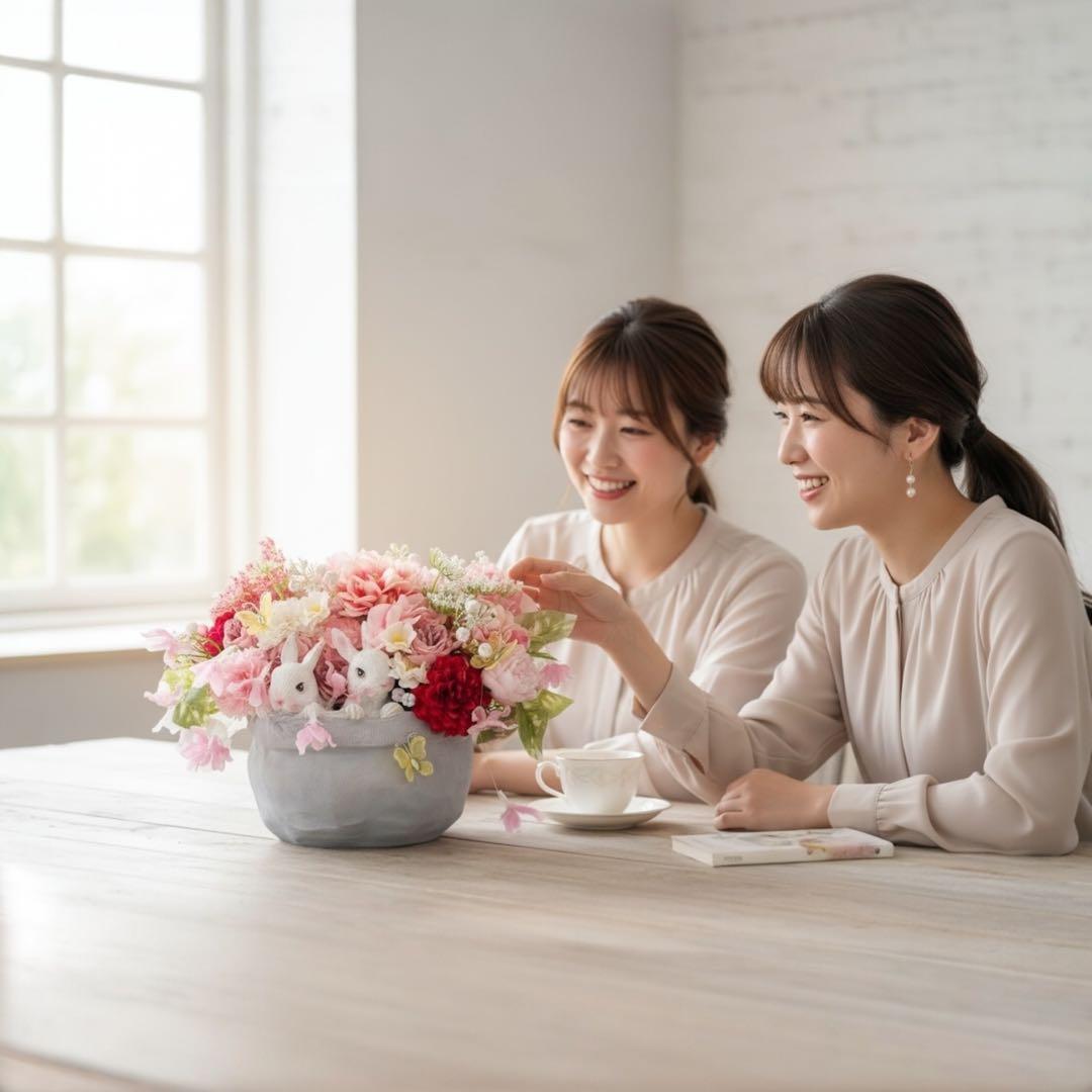 ひな祭り うさぎ のアレンジメント｜春のアニマルシリーズ・メルヘンイースター