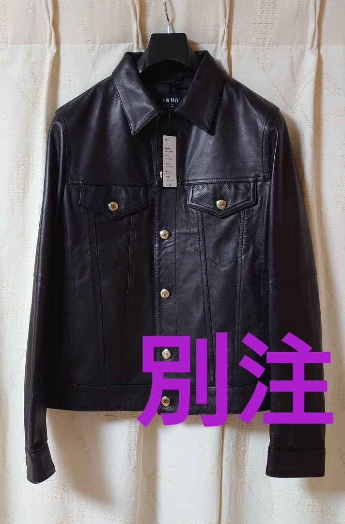 エンメティ JACK 48 別注 黒 レザー Gジャン EMMETI ジャック