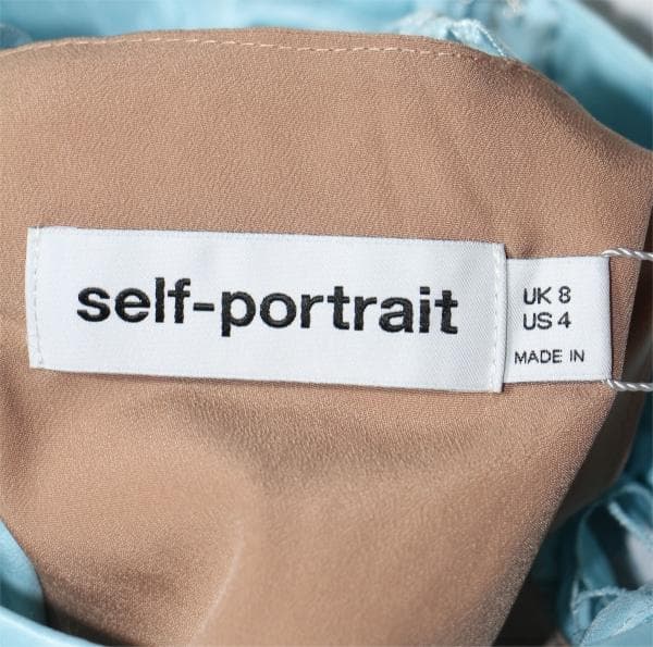 あ*ね様 セルフポートレイト レース ワンピース 水色 UK8 未使用 Lace