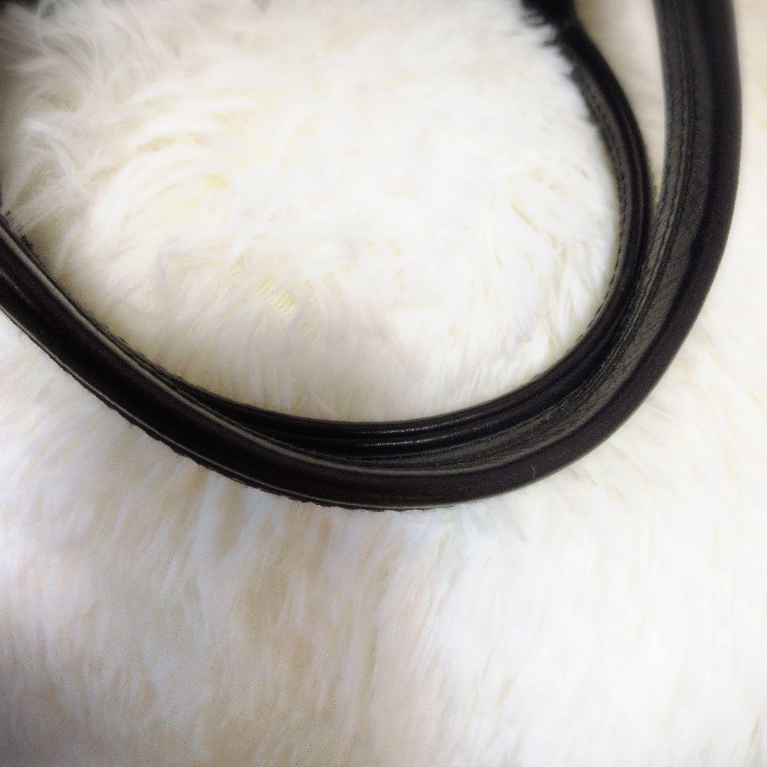 Hunting World 黒×赤糸 キルティング×革 大き目バッグ