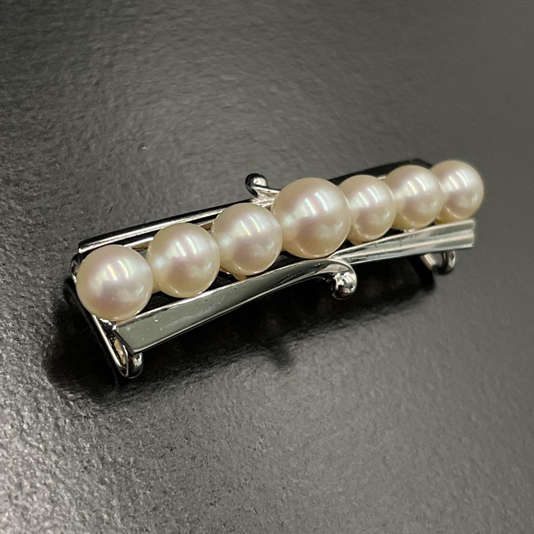MIKIMOTO　ミキモト　ブローチ　あこや真珠　7粒　パール　MS刻印