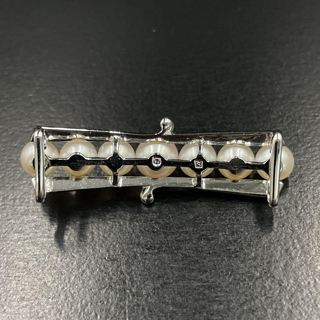 MIKIMOTO　ミキモト　ブローチ　あこや真珠　7粒　パール　MS刻印