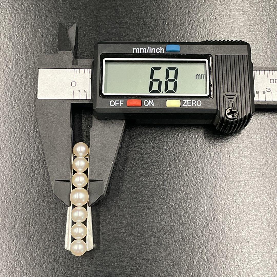 MIKIMOTO　ミキモト　ブローチ　あこや真珠　7粒　パール　MS刻印