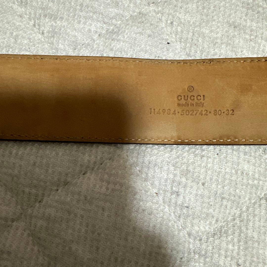 Gucci Gロゴバックル ベージュベルト