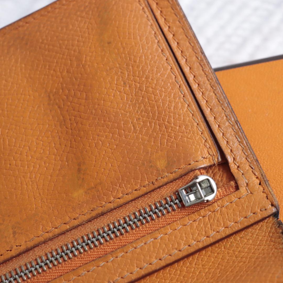 エルメス　Hermes　ベアン　スフレ　長財布　バイカラー　ロングウォレット