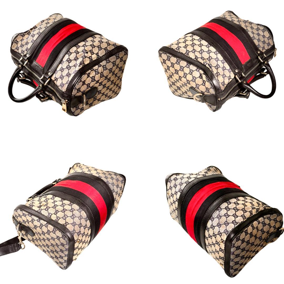 GUCCI　グッチ　GGキャンバス　ボストンバッグ　２way　シェリーライン