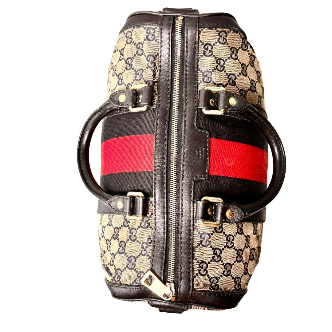 GUCCI　グッチ　GGキャンバス　ボストンバッグ　２way　シェリーライン