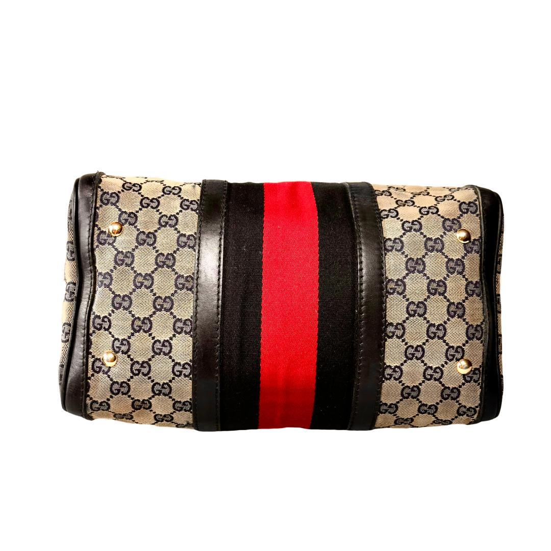 GUCCI　グッチ　GGキャンバス　ボストンバッグ　２way　シェリーライン