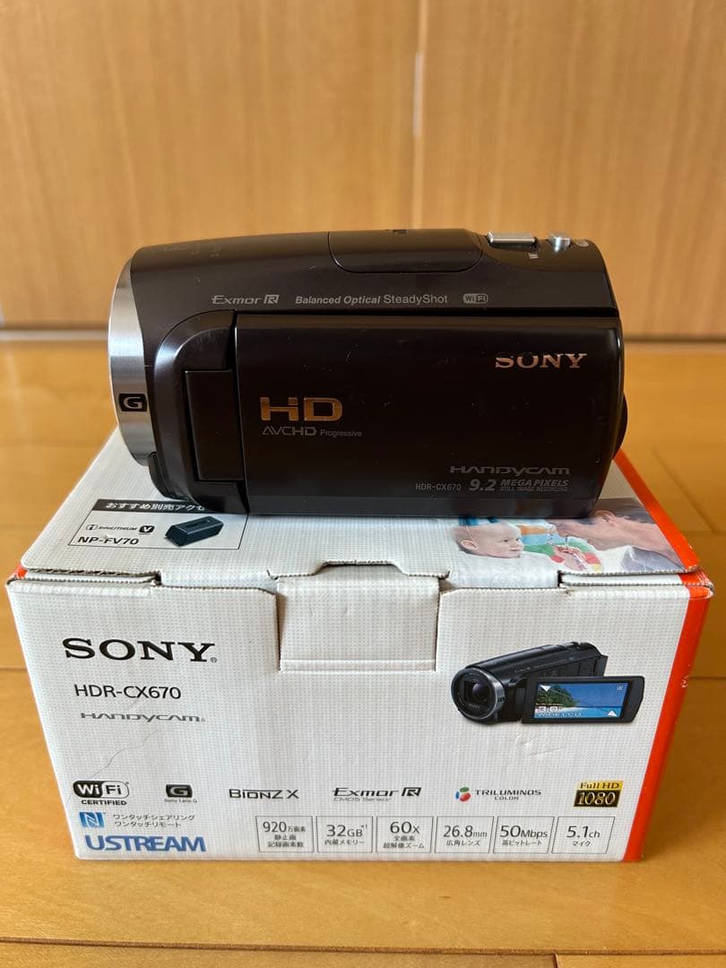 ⚠️ジャンク品 手ブレ補正エラー⚠️SONY ビデオカメラHDR-CX670