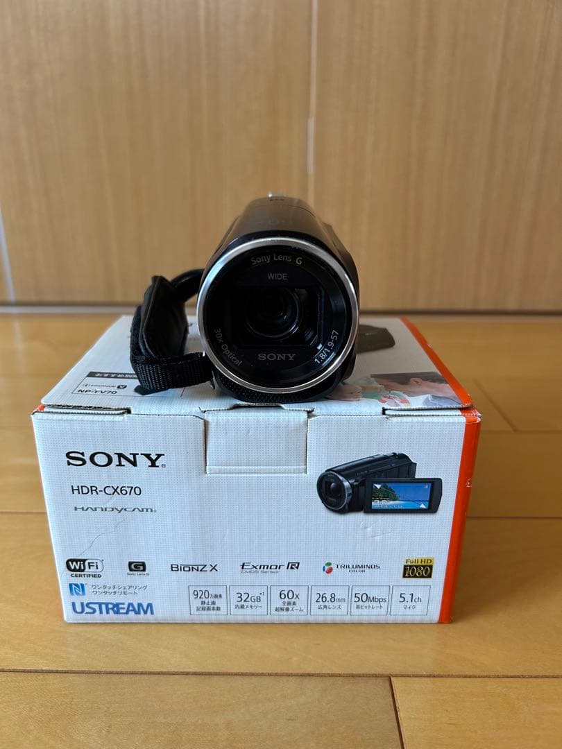 ⚠️ジャンク品 手ブレ補正エラー⚠️SONY ビデオカメラHDR-CX670