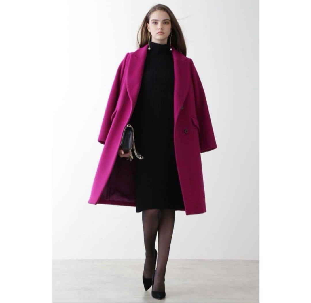 新品タグ付✨PINKY&DIANNE Wビーバーチェスターコート ピンク38