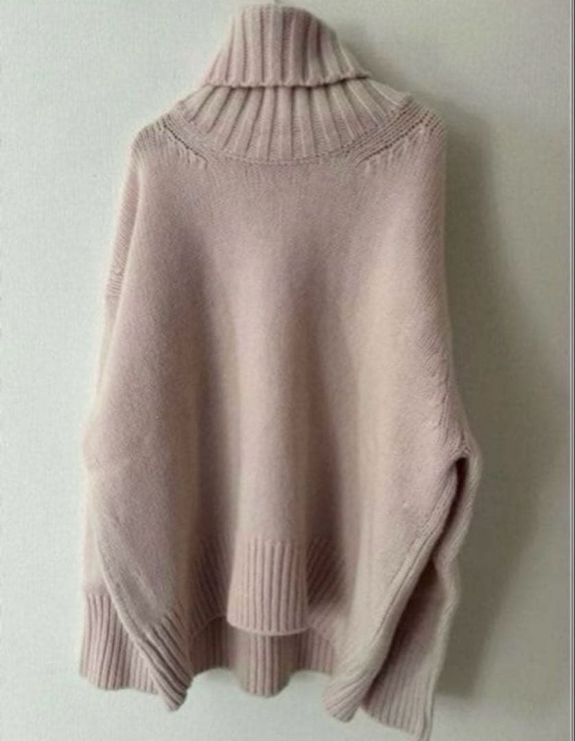 【GALERIE VIE】 ファインウール タートルネック　ニット　ピンク