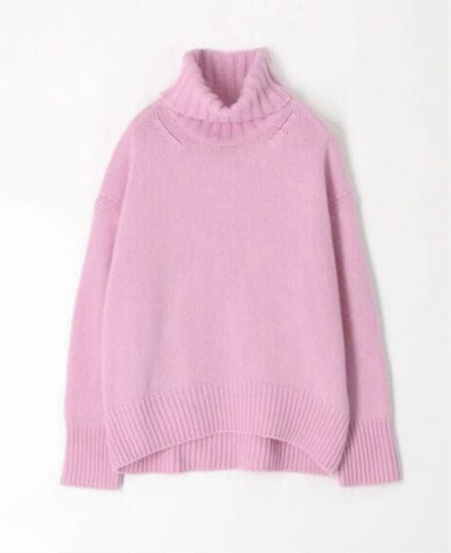 【GALERIE VIE】 ファインウール タートルネック　ニット　ピンク