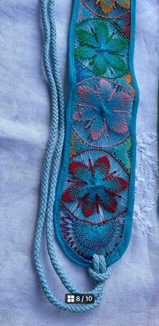 3点おまとめmuse museニャンドゥティ伝説織物　帽子とベルト2点