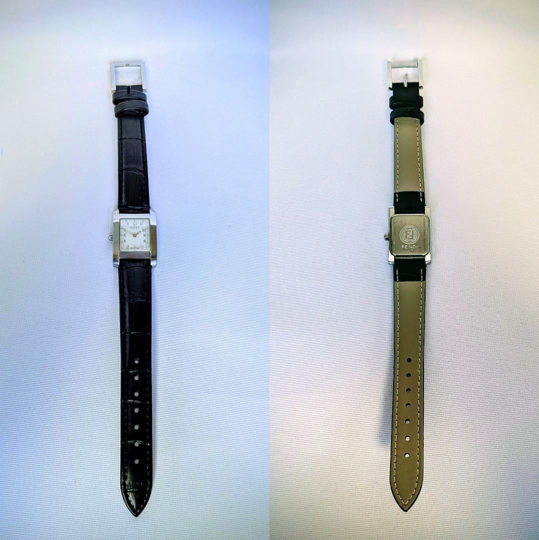 良品 FENDIフェンディ レディース腕時計7000Lホワイト伊太利 電池交換済
