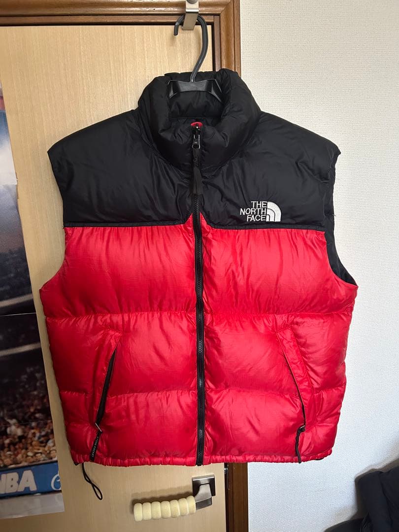 THE NORTH FACE 赤黒 ダウンベスト L