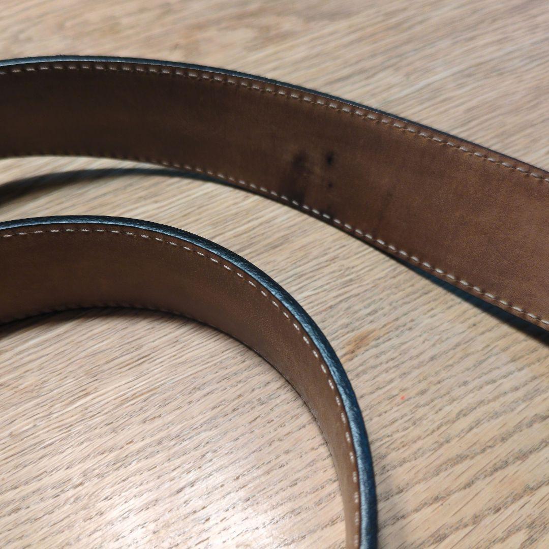 GUCCI ブラウンレザーベルト GGパターン