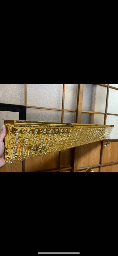 ナイアガラ　シャンデリア　ダブルチェーン　LED付き　値下げ中‼️