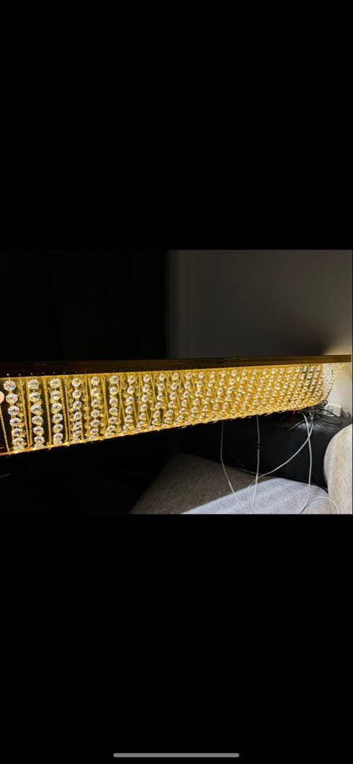 ナイアガラ　シャンデリア　ダブルチェーン　LED付き　値下げ中‼️