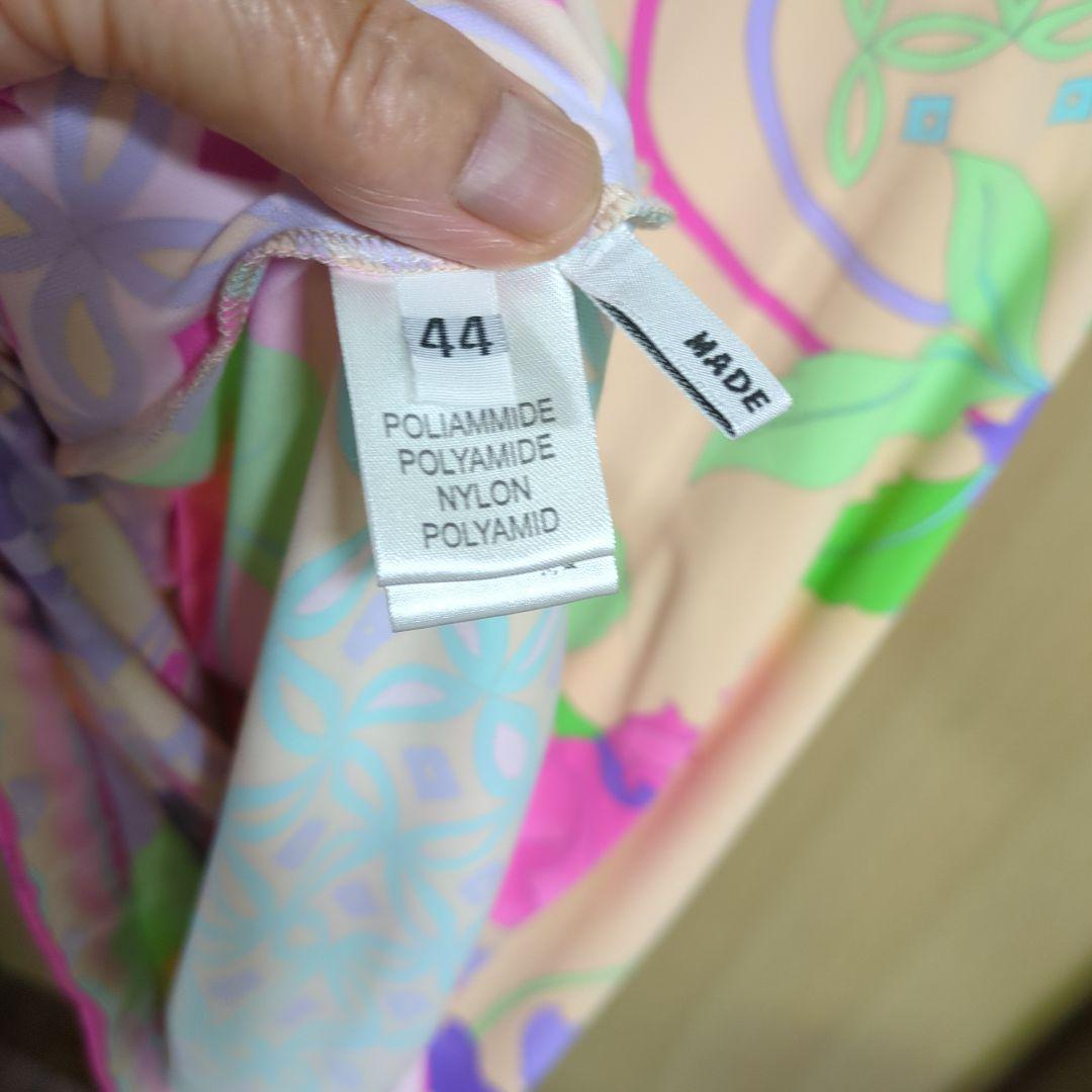 最終お値下げ！LEONARDカシュクールワンピースピンク系花柄サイズ44