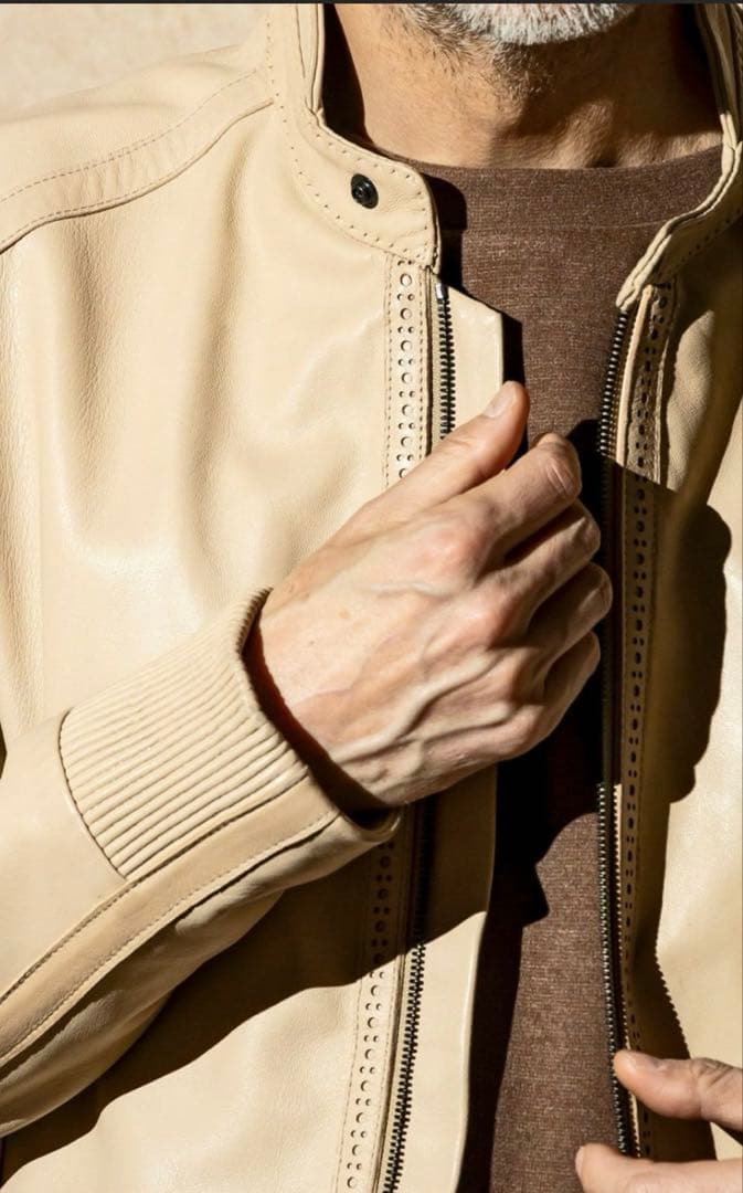 セール中！　C DIEM(カルペディエム) ライダース　M ベージュ新品タグ付き