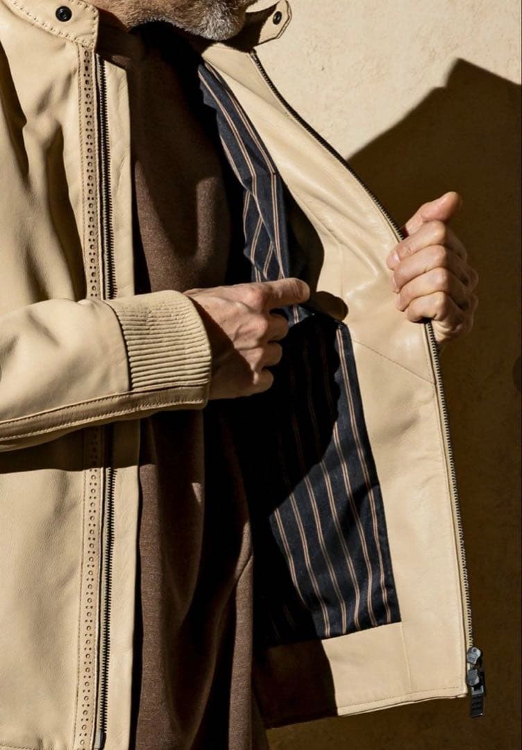 セール中！　C DIEM(カルペディエム) ライダース　M ベージュ新品タグ付き