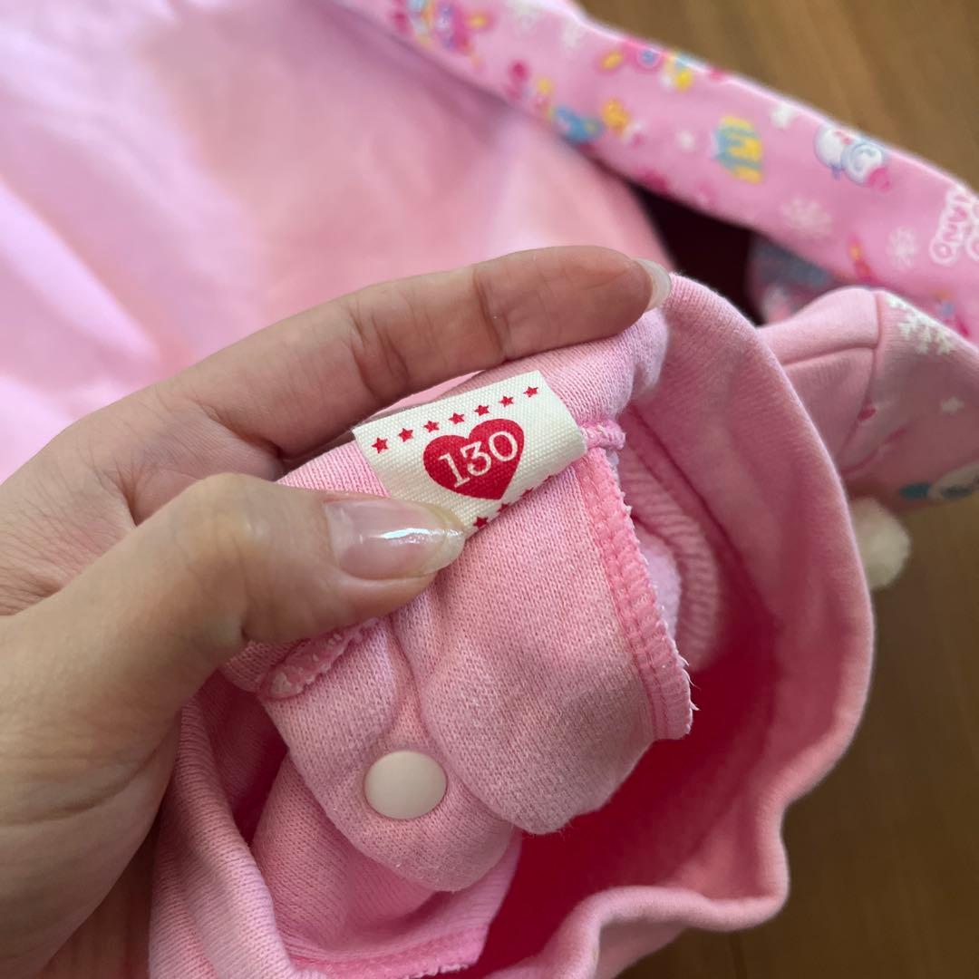 mezzo piano ピンク 長袖ワンピース